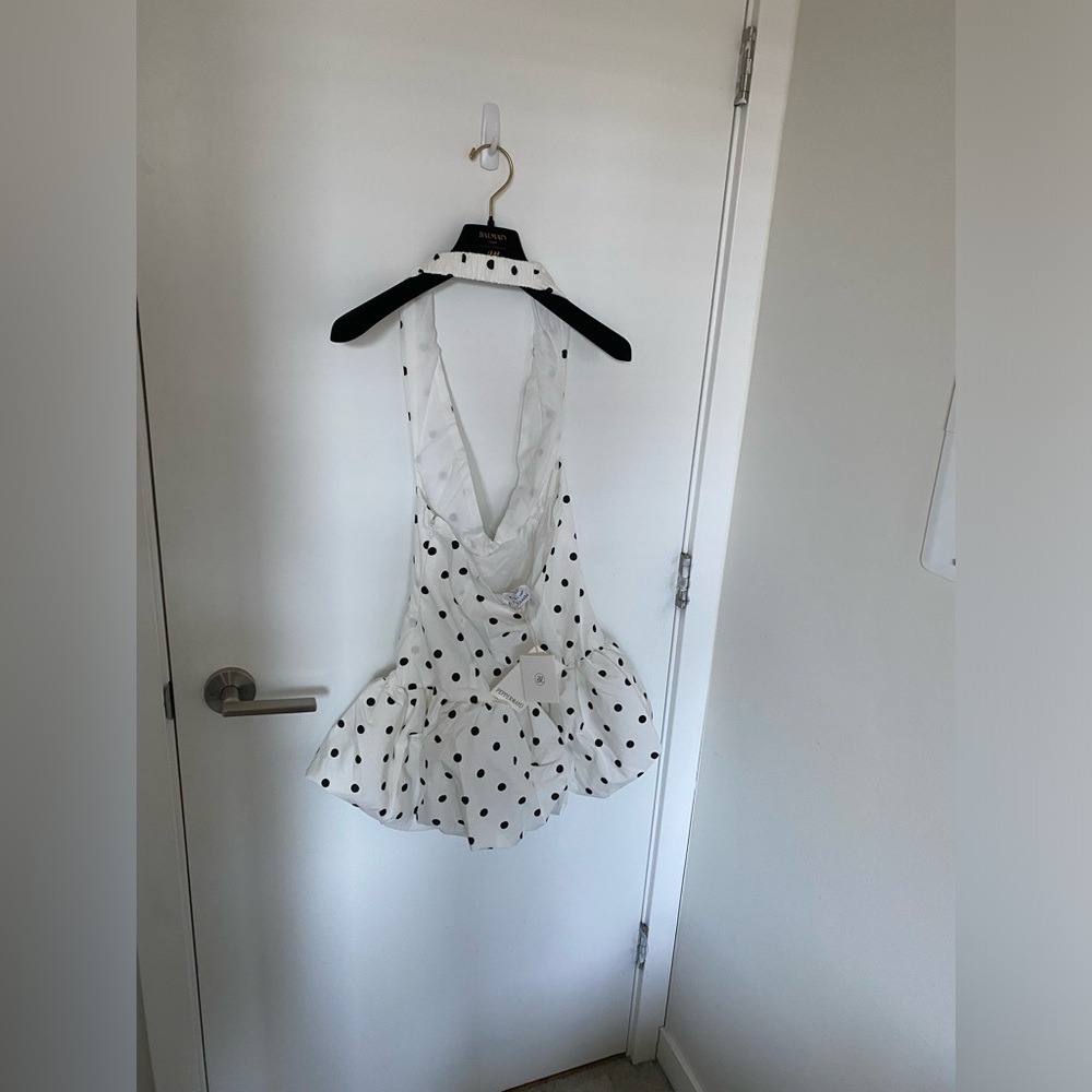 Beautiful Peppermayo polka dot off shoulder mini dress new with tag bubble skirt - Picture 6 of 7